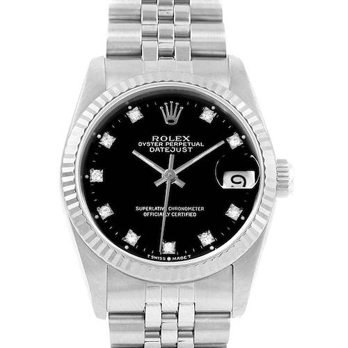 Photo of Rolex Datejust Midsize 31 Steel White Gold Diamond Ladies Watch 68274