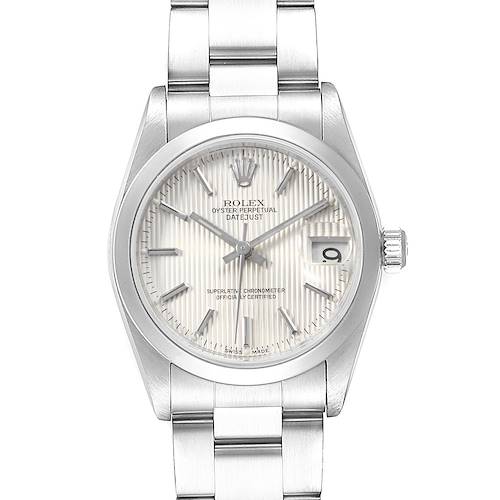 Photo of Rolex Datejust 31 Midsize Silver Tapestry Dial Steel Ladies Watch 78240