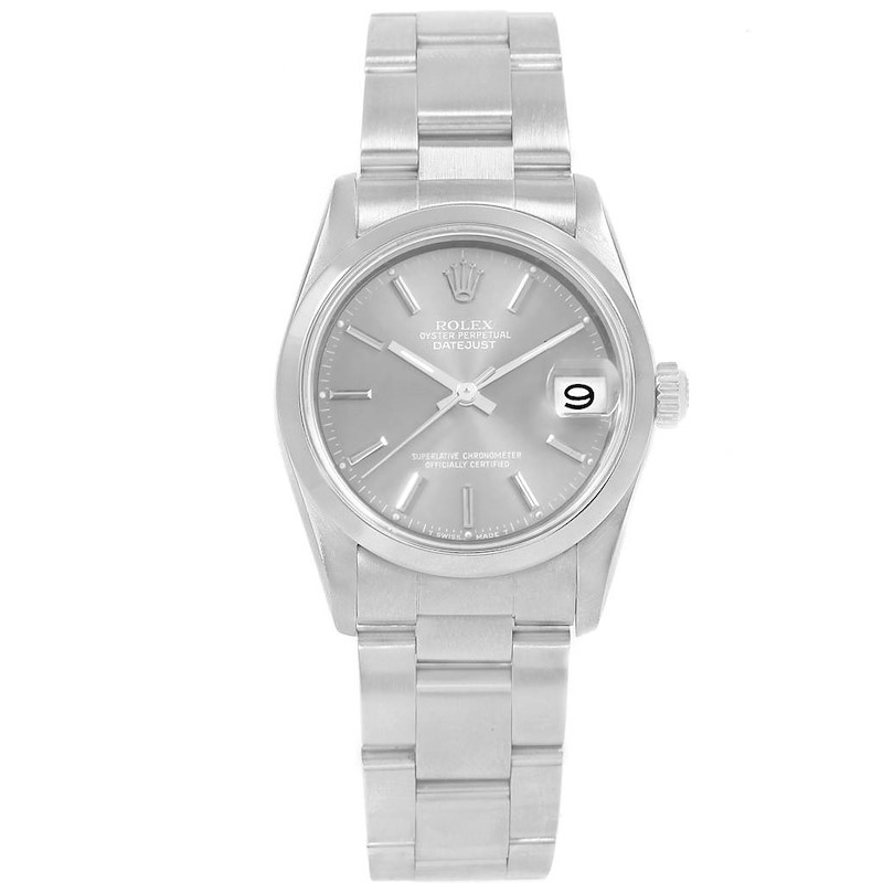 Rolex Midsize Datejust 31 Grey Dial Ladies Steel Watch 68240 SwissWatchExpo