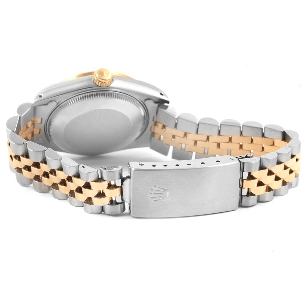 The image shows the back case and bracelet clasp of a Rolex Mid-Size 68273 Women's Steel and Gold (two tone) Champagne Dial 68273 Women's Steel and Gold (two tone) Champagne Dial model watch, viewed from the rear.