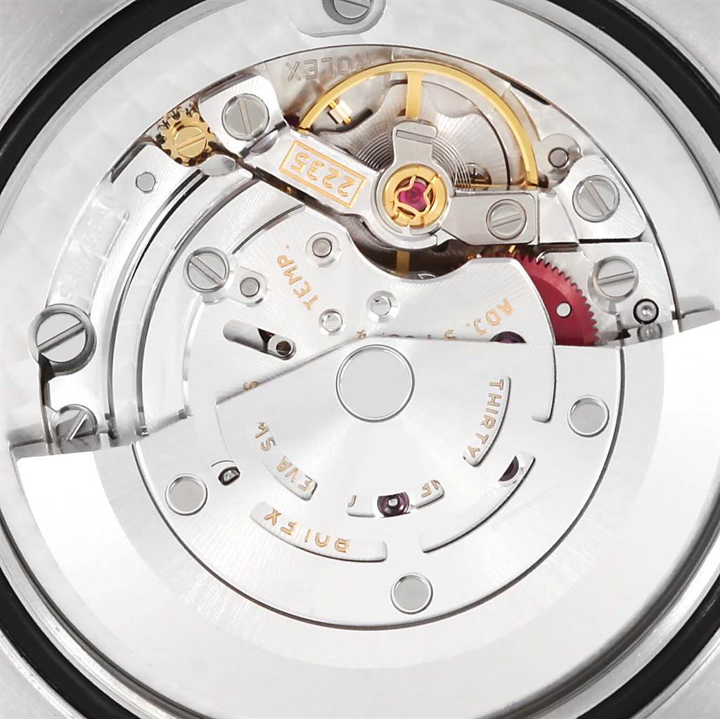 This is an image showing the movement mechanism of a Rolex Mid-Size 178274 Women's Stainless Steel Silver Dial 178274 Women's Stainless Steel Silver Dial watch.