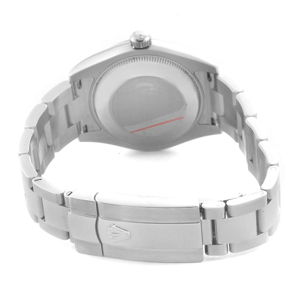 The image shows the back case and bracelet clasp of a Rolex Mid-Size 178274 Women's Stainless Steel Black Dial 178274 Women's Stainless Steel Black Dial watch, viewed from the rear.