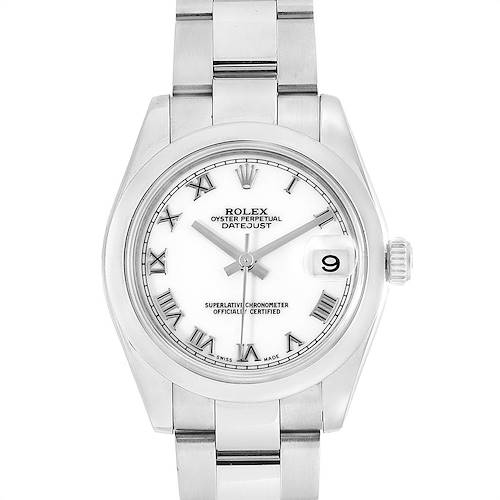 Photo of Rolex Midsize Datejust White Roman Dial Steel Ladies Watch 178240