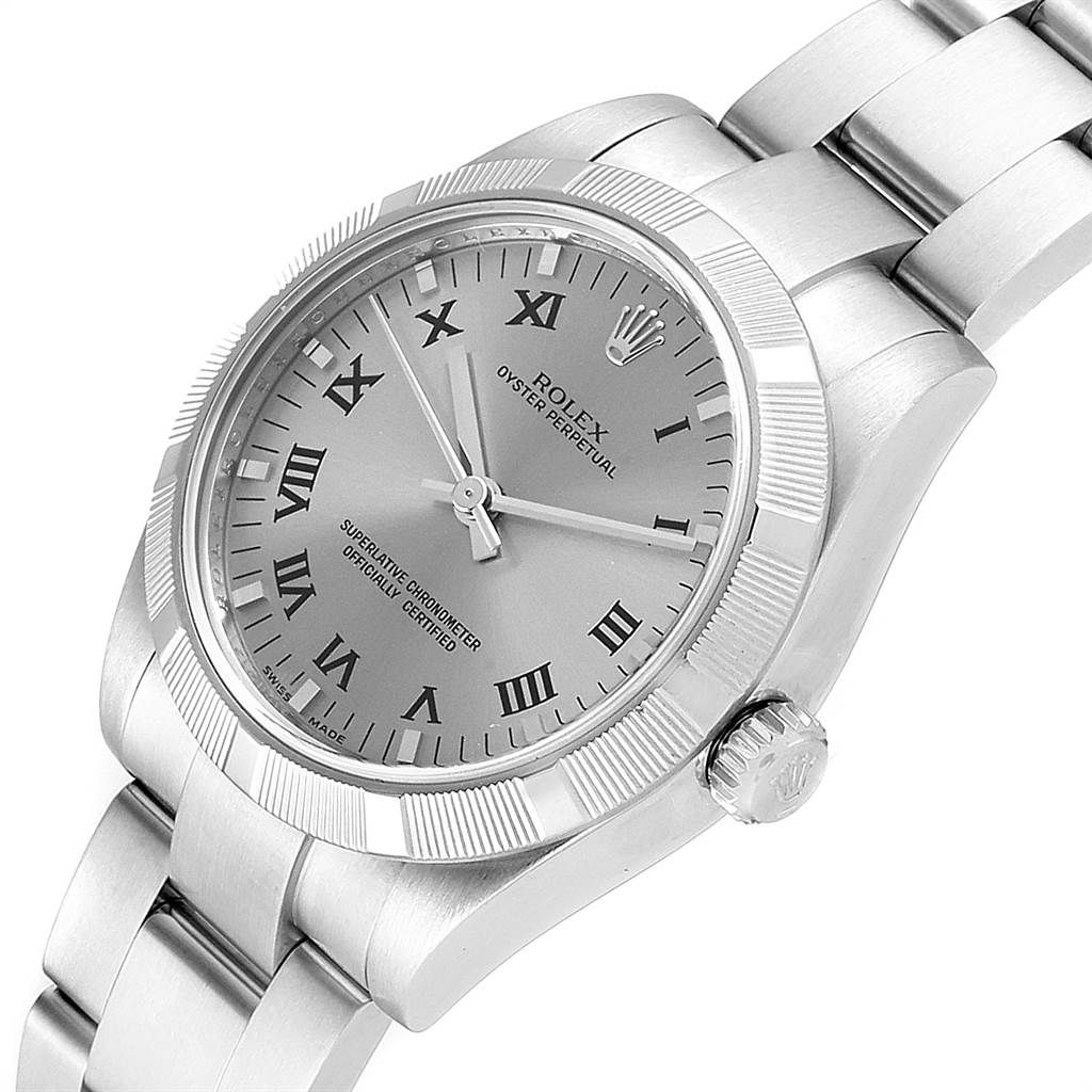 Rolex Midsize 31 Silver Rhodium Dial Steel Ladies Watch 177210 ...