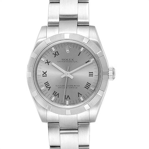 Photo of Rolex Midsize 31 Silver Rhodium Dial Steel Ladies Watch 177210