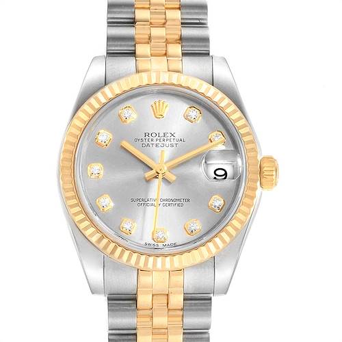 Photo of Rolex Datejust Midsize 31 Steel Yellow Gold Diamond Ladies Watch 178273