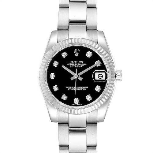 Photo of Rolex Datejust Midsize 31 Steel White Gold Diamond Watch 178274 Box
