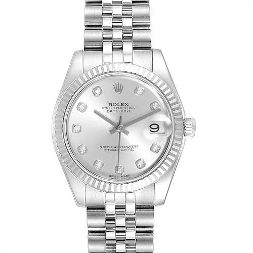 Photo of Rolex Datejust Midsize 31 Steel White Gold Diamond Ladies Watch 178274