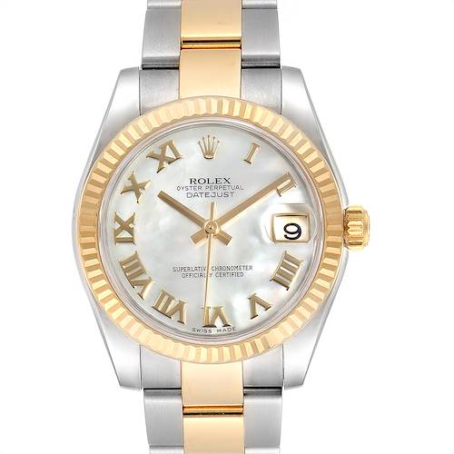 Photo of Rolex Datejust Midsize 31 Steel Yellow Gold MOP Ladies Watch 178273