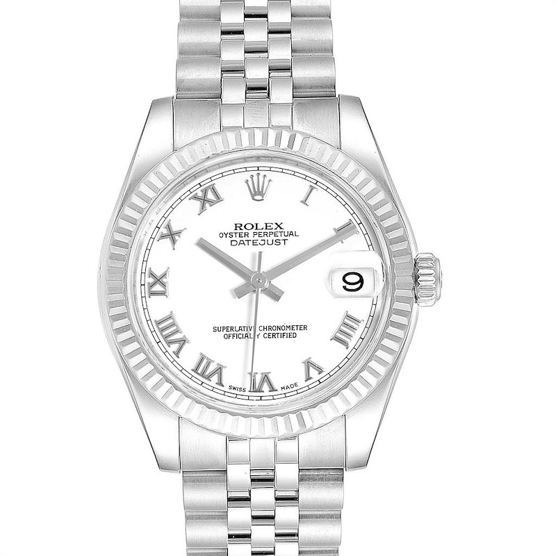 Rolex Datejust Midsize 31 Steel White Gold Ladies Watch 178274 Box Card SwissWatchExpo