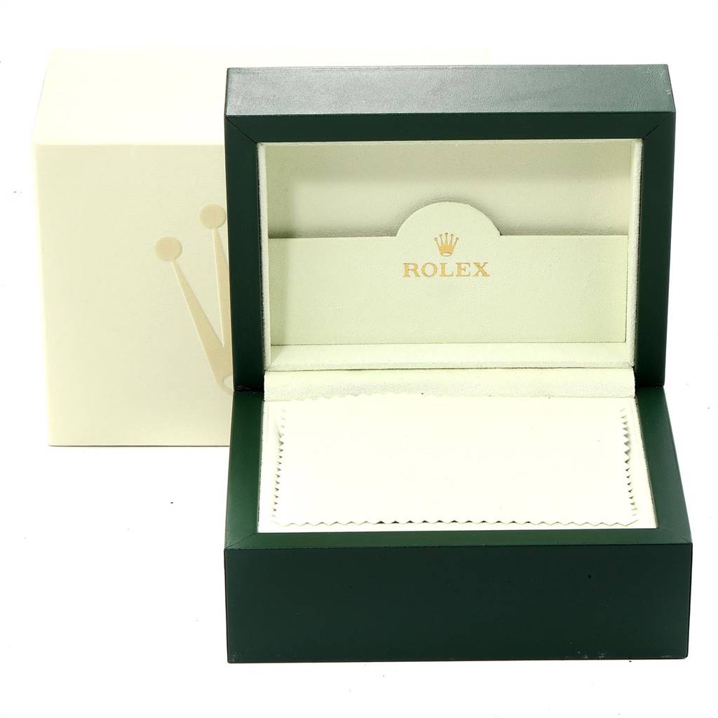 The image shows the open box and packaging for a Rolex Mid-Size 78273 Women's Steel and Gold (two tone) Silver Dial 78273 Women's Steel and Gold (two tone) Silver Dial model watch.
