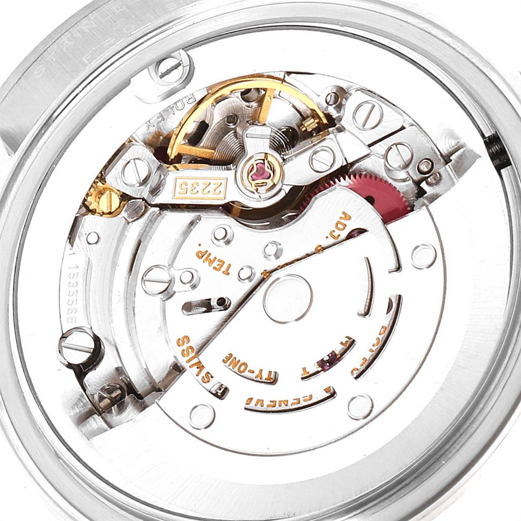 This image shows the movement mechanism of a Rolex Mid-Size 78240 Women
s Stainless Steel Blue Dial 78240 Women
s Stainless Steel Blue Dial model, viewed from the back case.