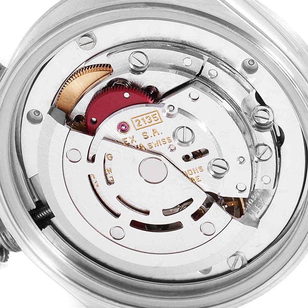 This image shows the internal mechanism and movement details of the Rolex Mid-Size 68274 Women's Stainless Steel Silver Dial 68274 Women's Stainless Steel Silver Dial model watch.