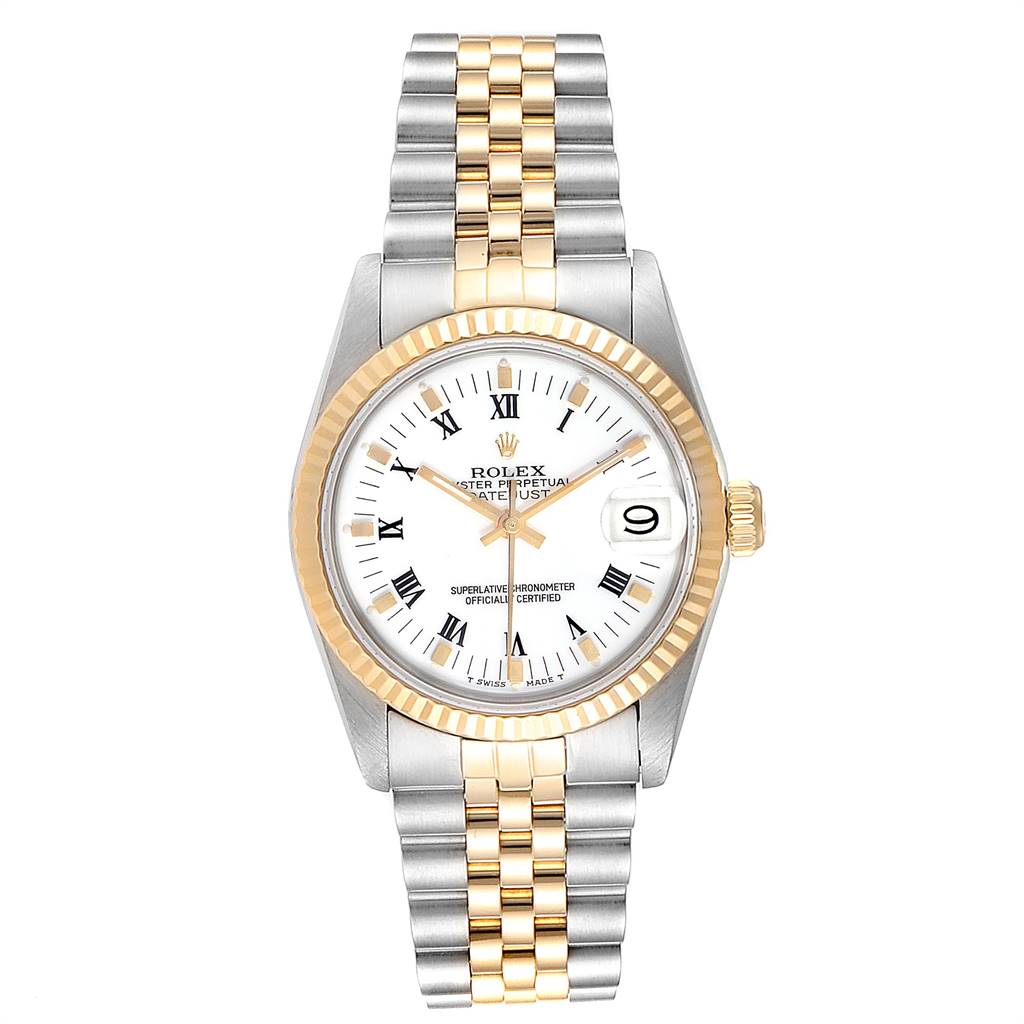 Rolex Datejust 31 Midsize Steel Yellow Gold White Dial Ladies Watch 