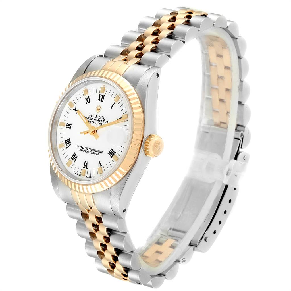 Rolex Datejust 31 Midsize Steel Yellow Gold White Dial Ladies Watch ...