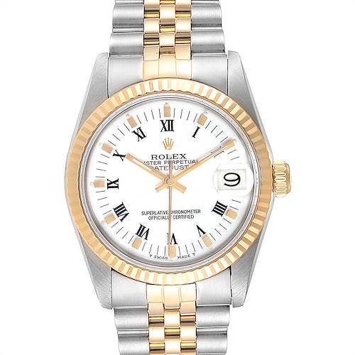 Photo of Rolex Datejust 31 Midsize Steel Yellow Gold White Dial Ladies Watch 68273