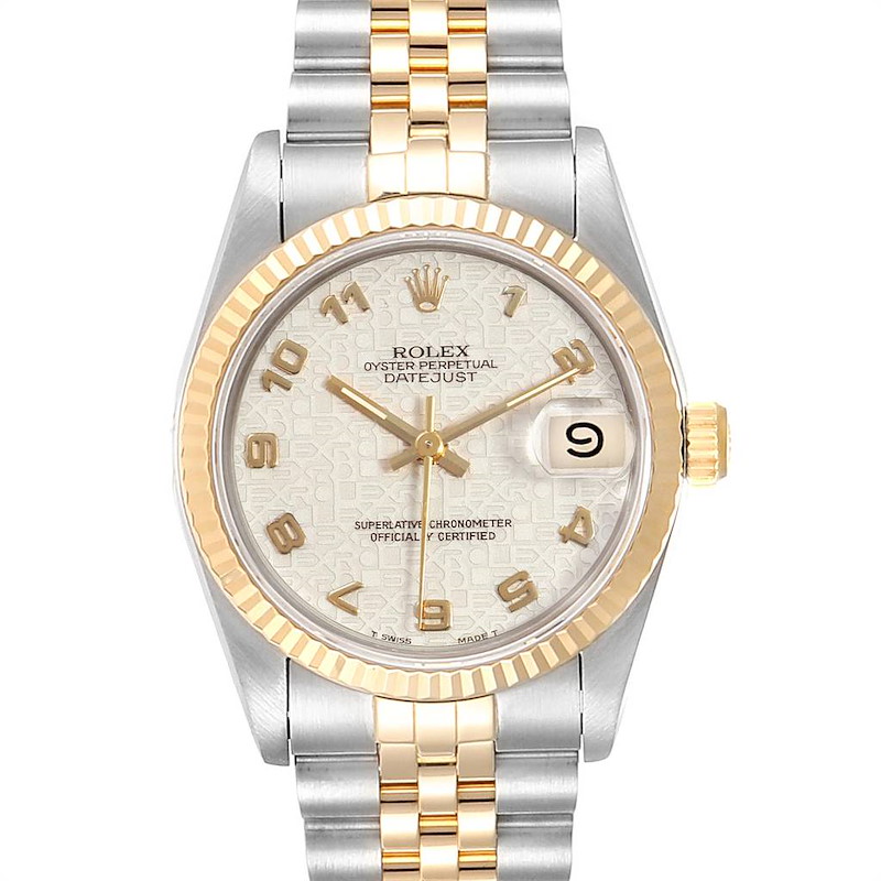 Rolex Datejust Midsize 31 Steel Yellow Gold Ladies Watch 68273 SwissWatchExpo
