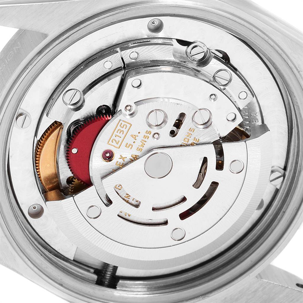 The image shows a close-up view of the movement and internal mechanism of a Rolex Mid-Size 68274 Women's Stainless Steel Silver Dial 68274 Women's Stainless Steel Silver Dial model.