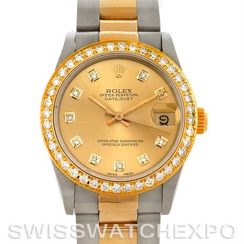 Photo of Rolex Datejust Midsize Steel and 18k Gold Diamond 68273