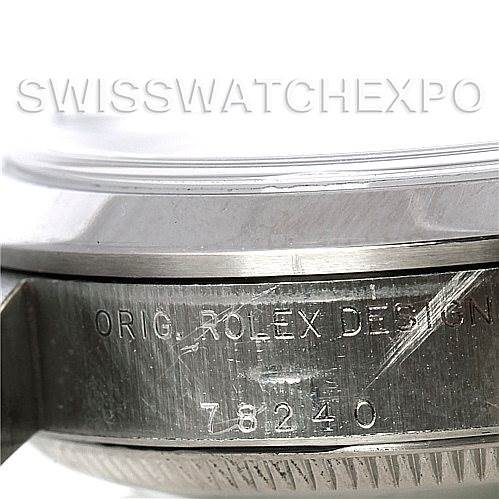 This image shows the side view of a Mid-Size Rolex watch, displaying the engraved model number "78240."
