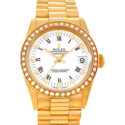 Photo of Rolex Datejust President Midsize18k Yellow Gold Watch 68273