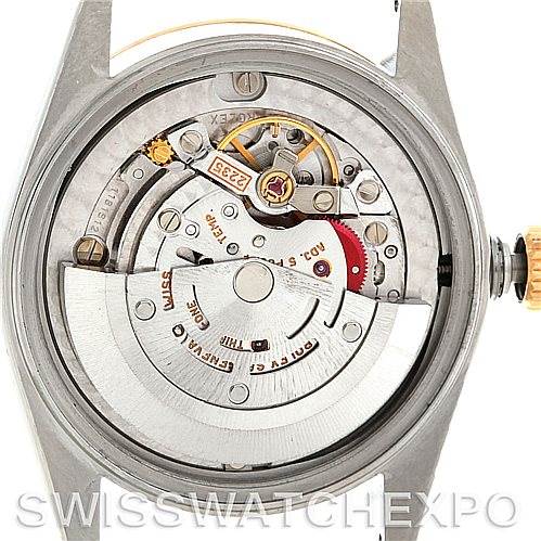 This image shows the internal mechanism and movement of a Rolex Mid-Size 78273 Women's Stainless Steel Mother of Pearl Dial 78273 Women's Stainless Steel Mother of Pearl Dial model watch, viewed from the back.
