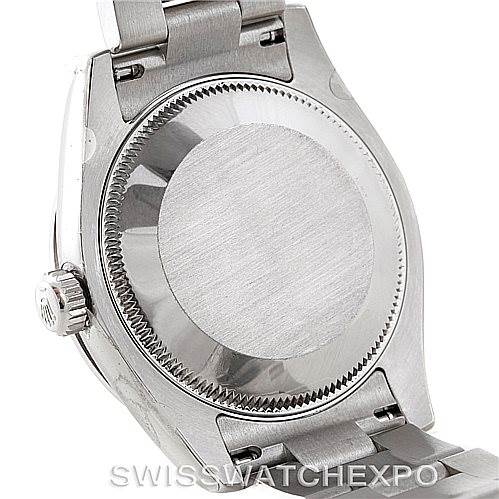 The image shows the back case and bracelet of a Rolex Mid-Size 177200 Women's Stainless Steel Black Dial 177200 Women's Stainless Steel Black Dial watch from a rear angle.