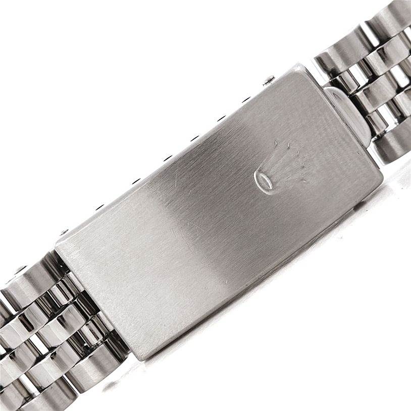 This image shows the clasp and part of the bracelet of a Rolex Mid-Size 67480 Women's Stainless Steel White Dial 67480 Women's Stainless Steel White Dial watch.