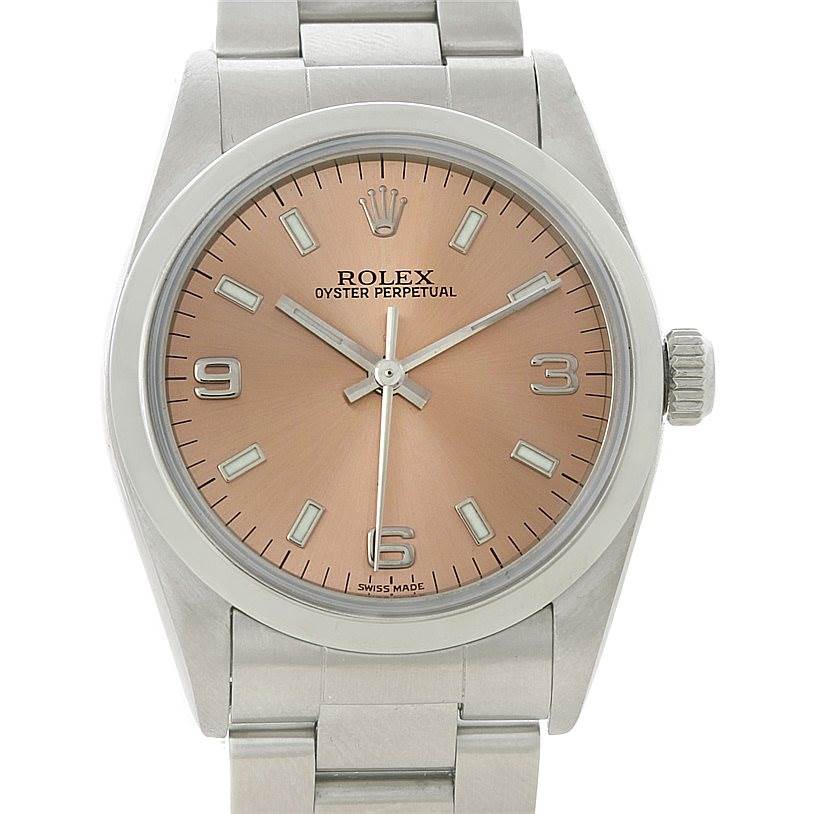 rolex oyster perpetual salmon dial