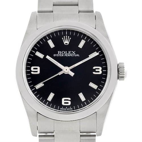 Photo of Rolex Midsize Oyster Perpetual Steel Watch 77080 Unworn