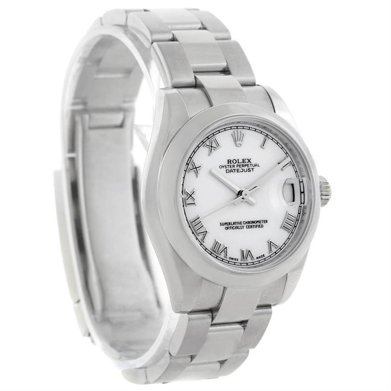 Rolex Midsize Datejust White Dial Stainless Steel Watch 178240 SwissWatchExpo