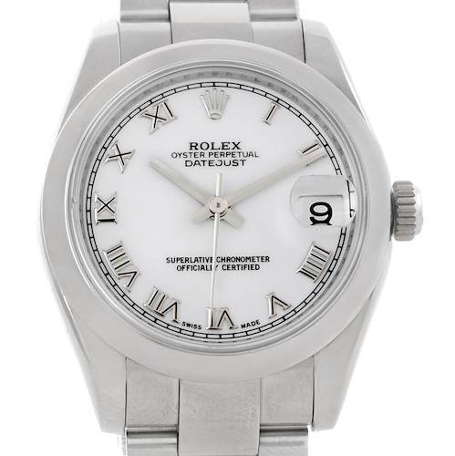 Photo of Rolex Midsize Datejust White Dial Stainless Steel Watch 178240