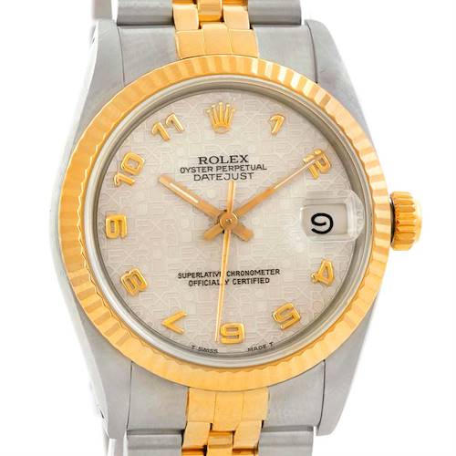 Photo of Rolex Datejust Midsize Steel Yellow Gold Anniversary Dial Watch 68273