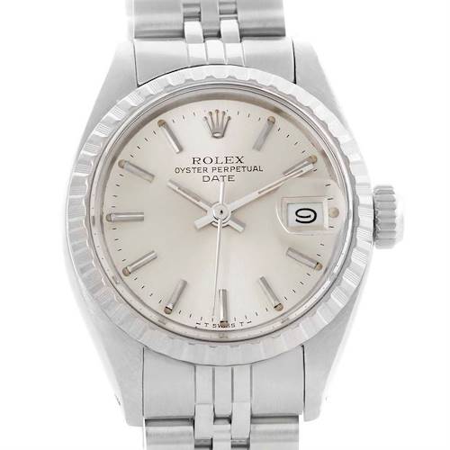 Photo of Rolex Date Ladies Stainless Silver Silver Dial Watch 6924