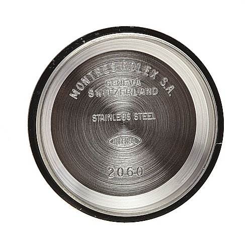 This image shows the inner case back of a Rolex Date 79160 Women's Stainless Steel White Dial 79160 Women's Stainless Steel White Dial model watch.