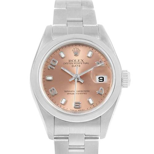 Photo of Rolex Date 26 Salmon Dial Oyster Bracelet Steel Ladies Watch 79160