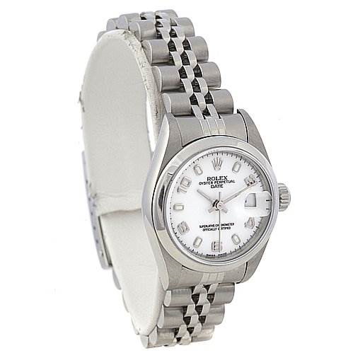 Rolex Oyster Perpetual Date Ladies Ss Watch 79160 Charming SwissWatchExpo