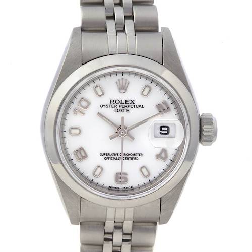 Photo of Rolex Oyster Perpetual Date Ladies Ss Watch 79160 Charming