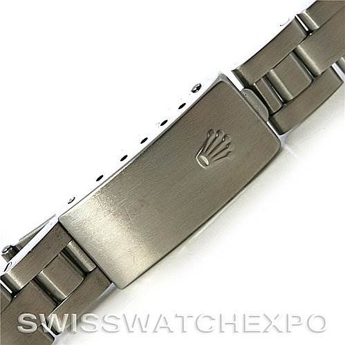 The image shows a close-up of the clasp and bracelet of a Rolex Date 79160 Women's Stainless Steel Pink Dial 79160 Women's Stainless Steel Pink Dial model watch.