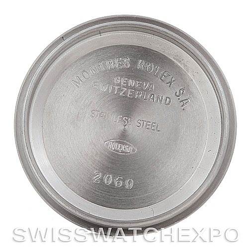 This image shows the inside case back of a Rolex Date 79160 Women's Stainless Steel Pink Dial 79160 Women's Stainless Steel Pink Dial model watch, featuring engravings of the brand and relevant details.