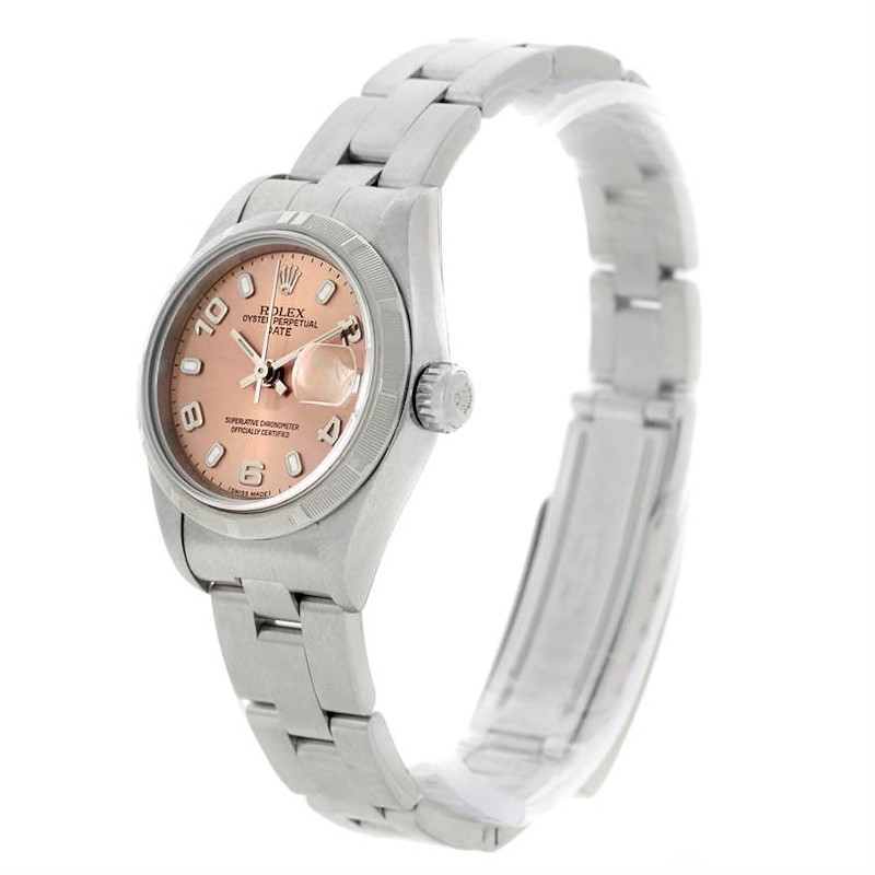 Rolex Date Salmon Dial Stainless Steel Ladies Watch 79190 SwissWatchExpo