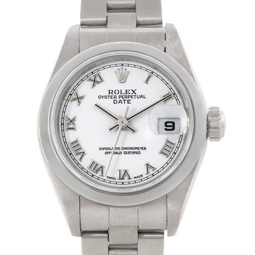 Photo of Rolex Date White Dial Oyster Bracelet Steel Ladies Watch 79160