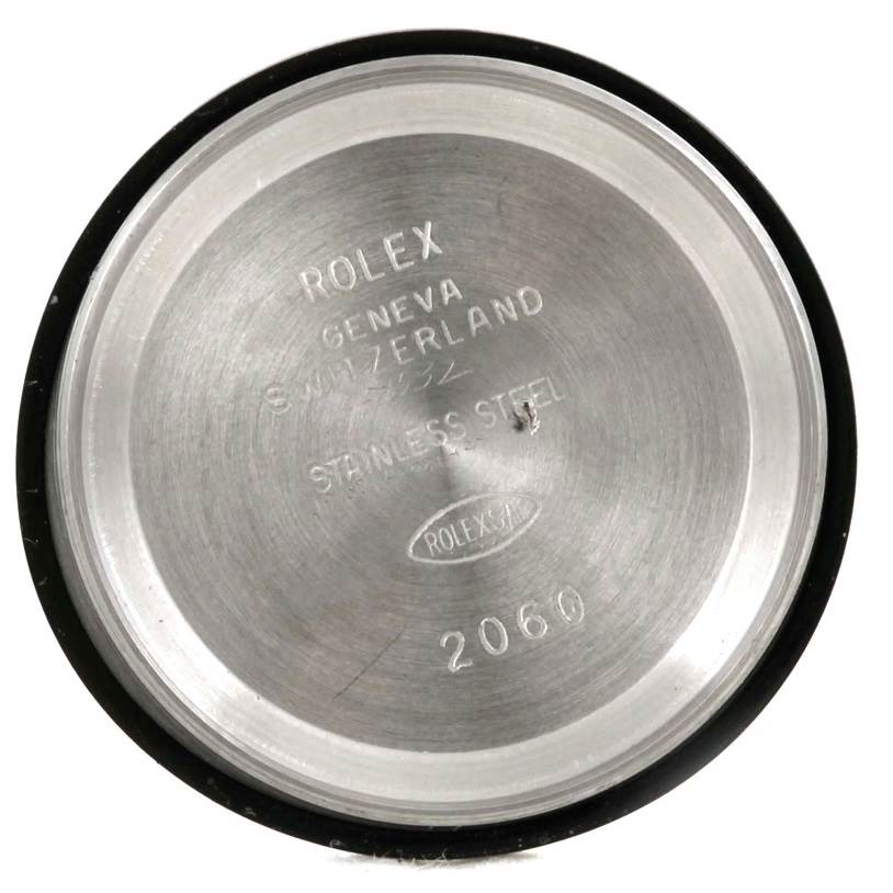 This image shows the inner side of the case back for a Rolex Date 79240 Women's Stainless Steel White Dial 79240 Women's Stainless Steel White Dial model watch.