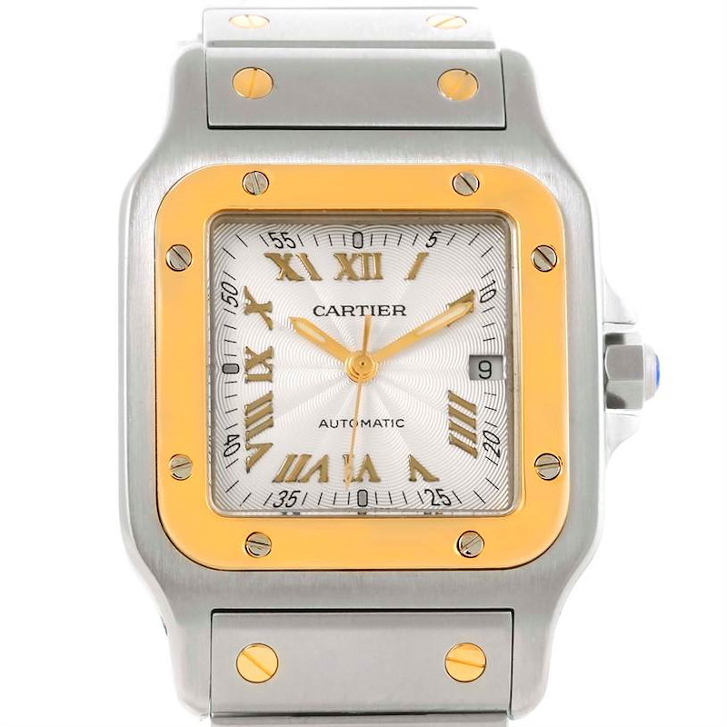 Cartier Santos Galbee Large Steel 18K Yellow Gold Watch W20058C4 |  SwissWatchExpo