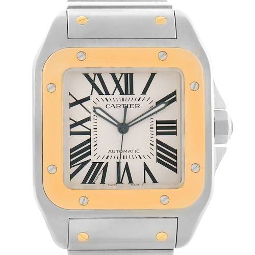 Photo of Cartier Santos 100 XL Steel Yellow Gold Watch W200728G Box Papers