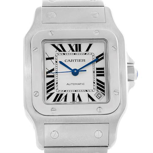 Photo of Cartier Santos Galbee XL Steel Mens Watch W20098D6 Box Papers