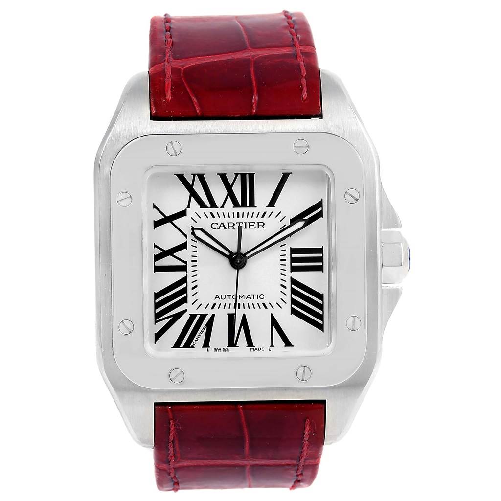 red strap cartier watch