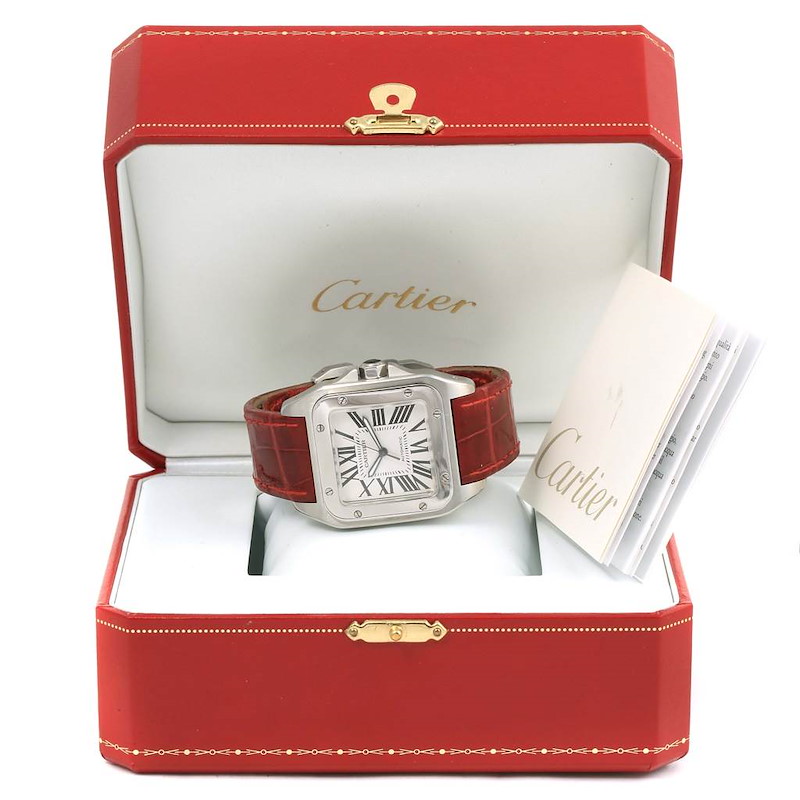 Cartier watch red strap best sale