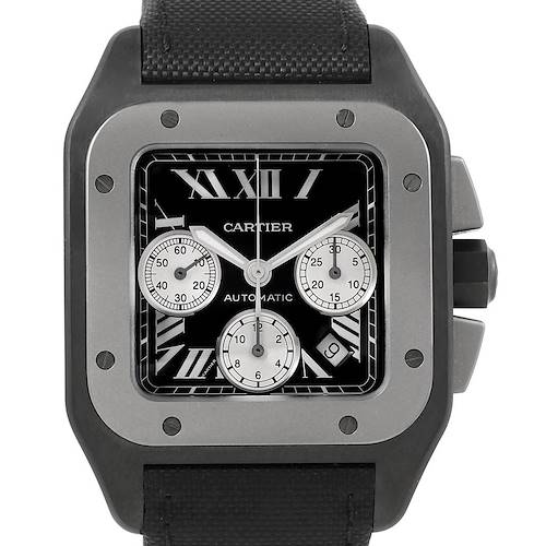 Photo of Cartier Santos 100 XL Carbon Titanium and Steel Watch W2020005 Unworn