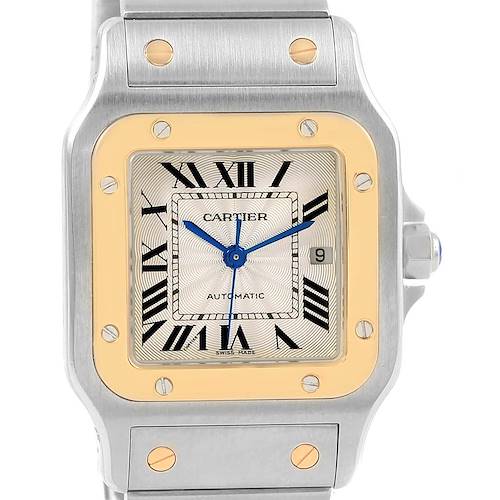 Photo of Cartier Santos Galbee Steel Yellow Gold Mens Watch W20058C4 Box Papers